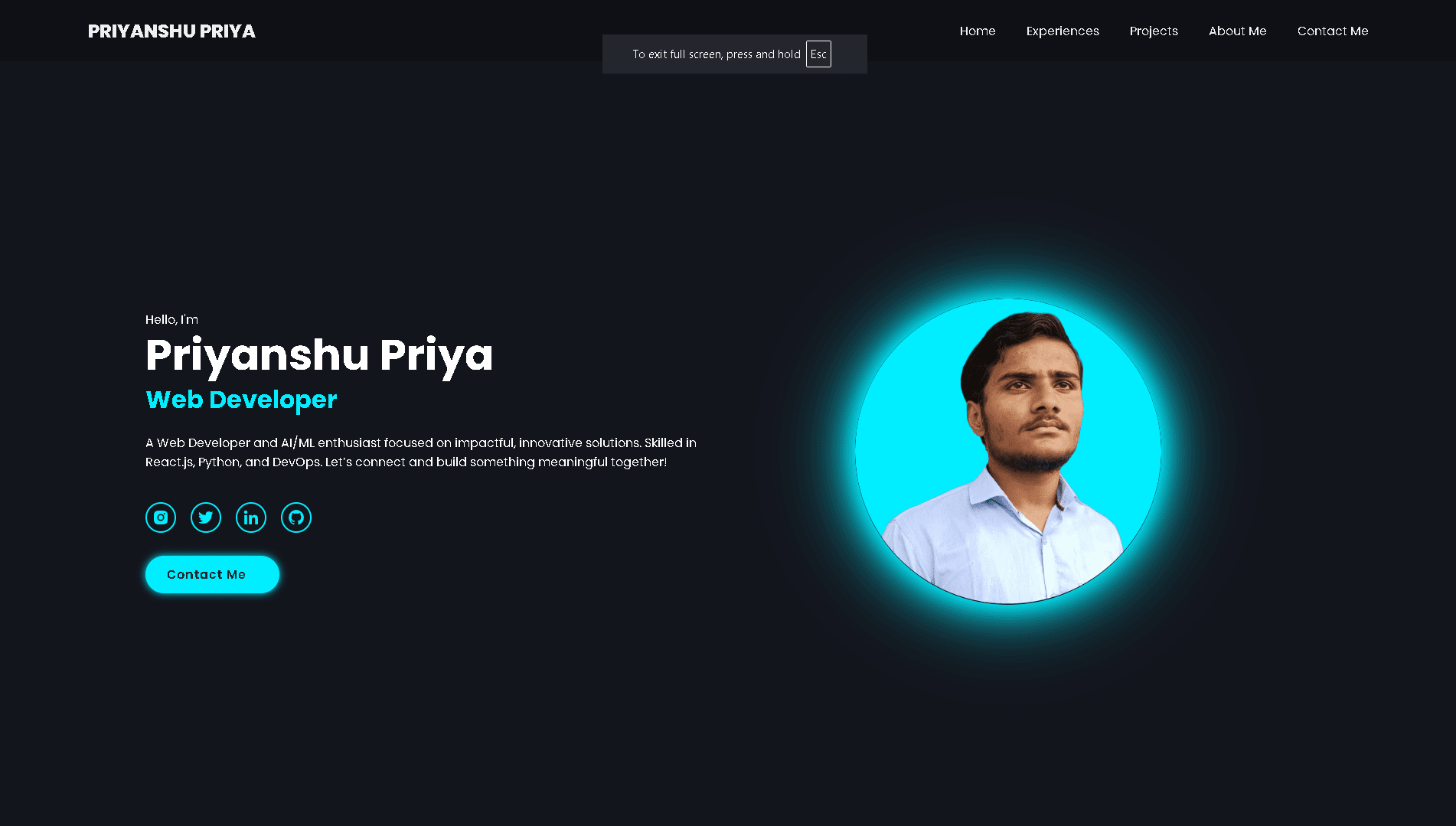 Personal Portfolio Website